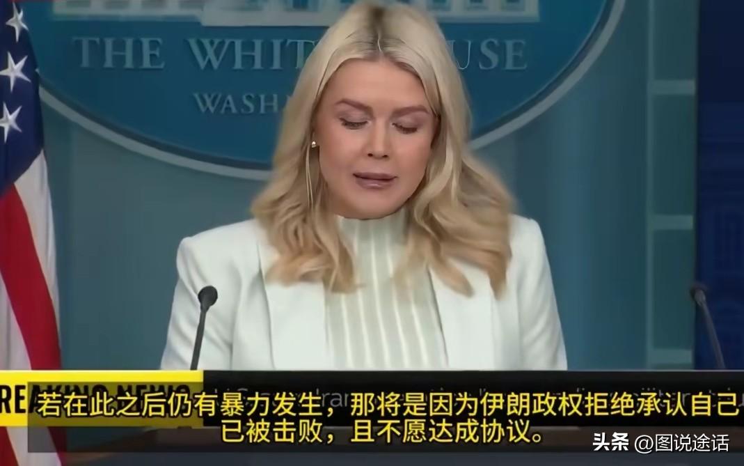 太雷人了！脑子进了多少水才能说出这样的话！卡罗琳·莱维特：“伊朗已经被击败。如果