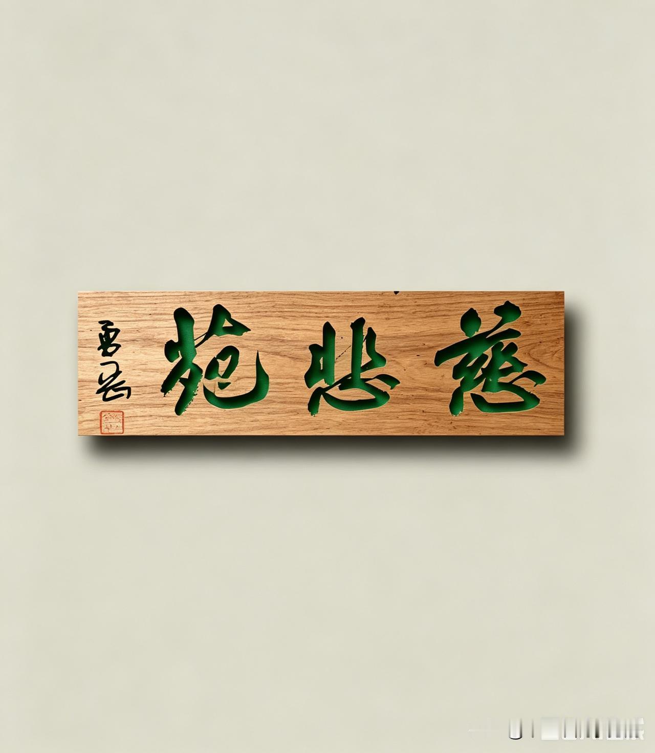 慈悲苑木匾
