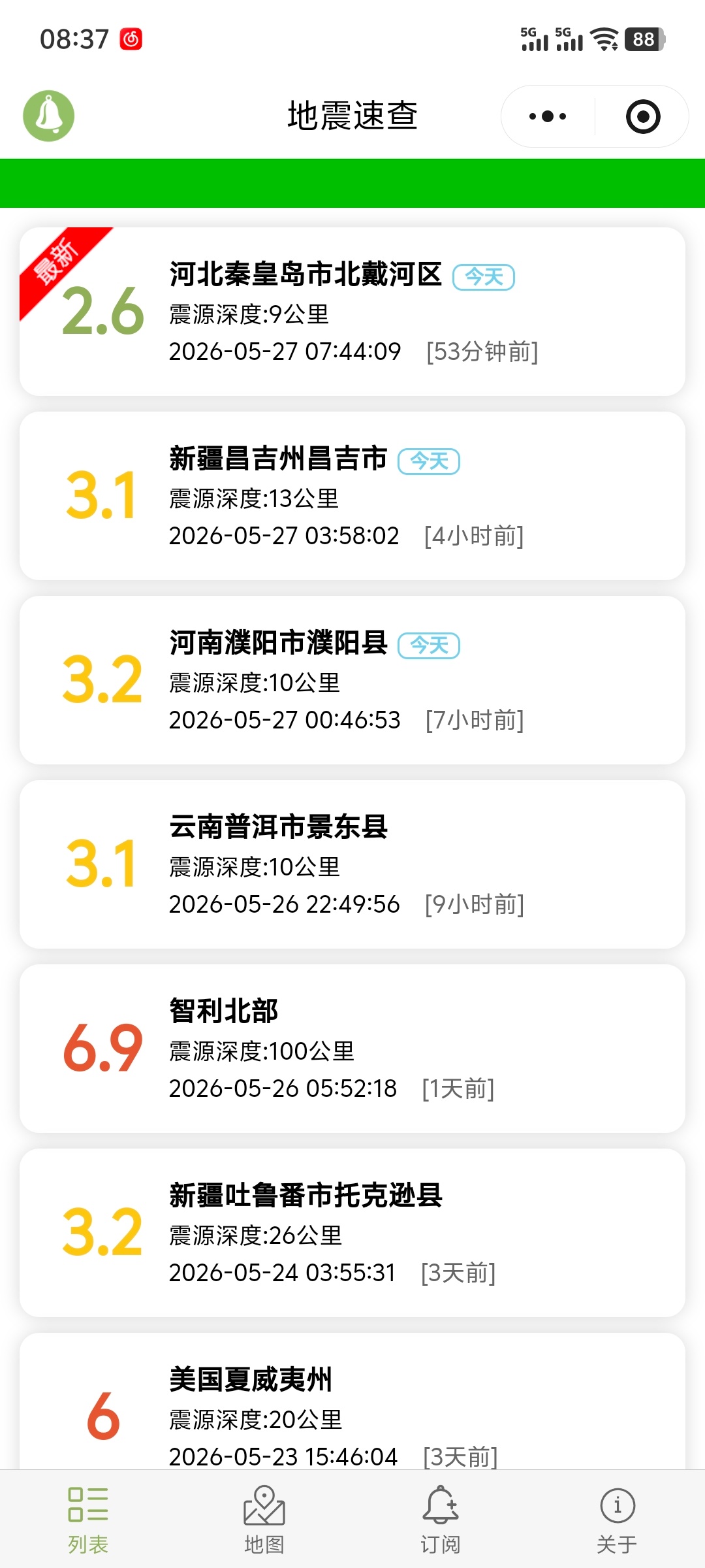濮阳地震 河南濮阳，这地方离我老家挺近的马上看了看地震速报，才发现差不多的时间还