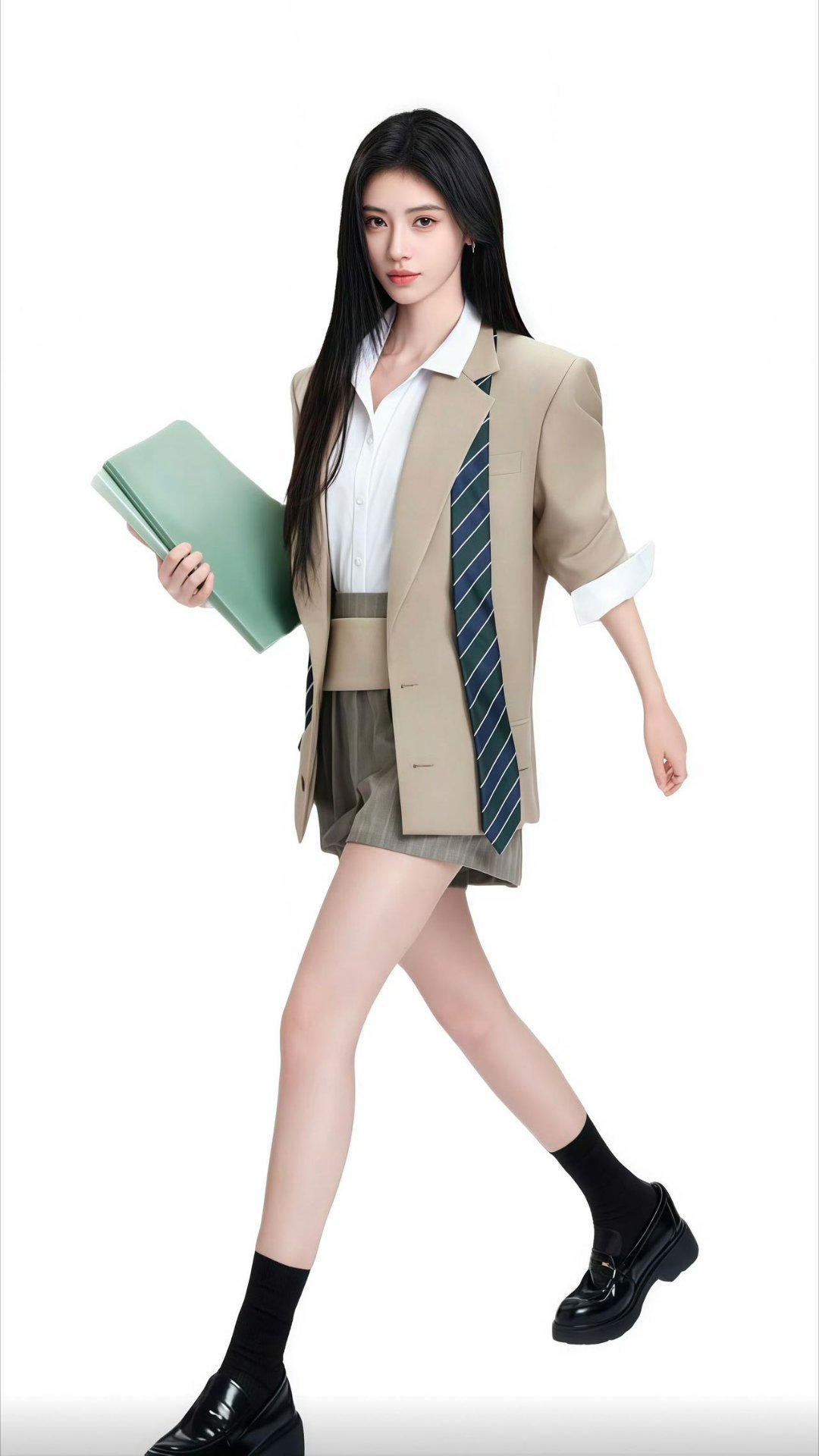 鞠婧祎忒有劲了鞠婧祎行走衣服架子精致五官搭配绝佳身形，鞠婧祎把穿搭美学演绎到极致