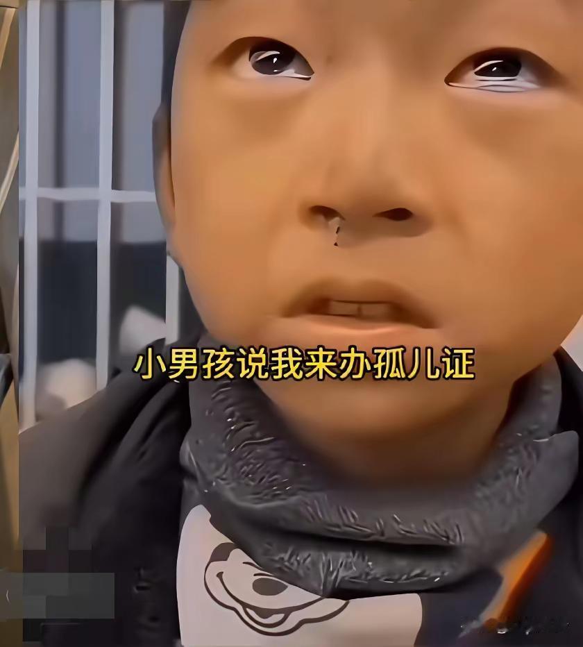 八岁男孩独自到民政局办“孤儿证”
那个无助的眼神，瘦小的身材，让人无比的心痛
后