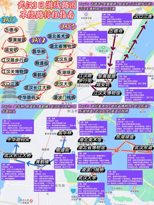 3刷武汉❗️终于把武汉旅游路线搞清楚了