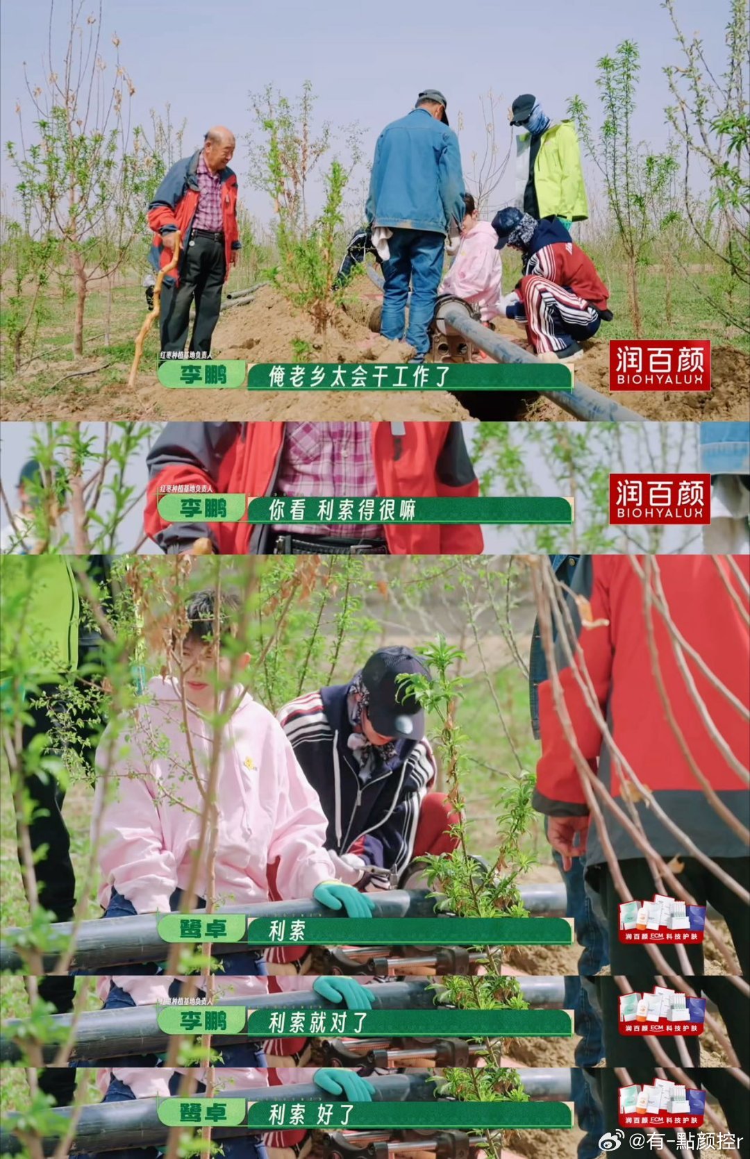 种地吧枣业基建开工枣园基建工程正式动工，赵小童认真为支架喷涂漆面。做事耐心细致到