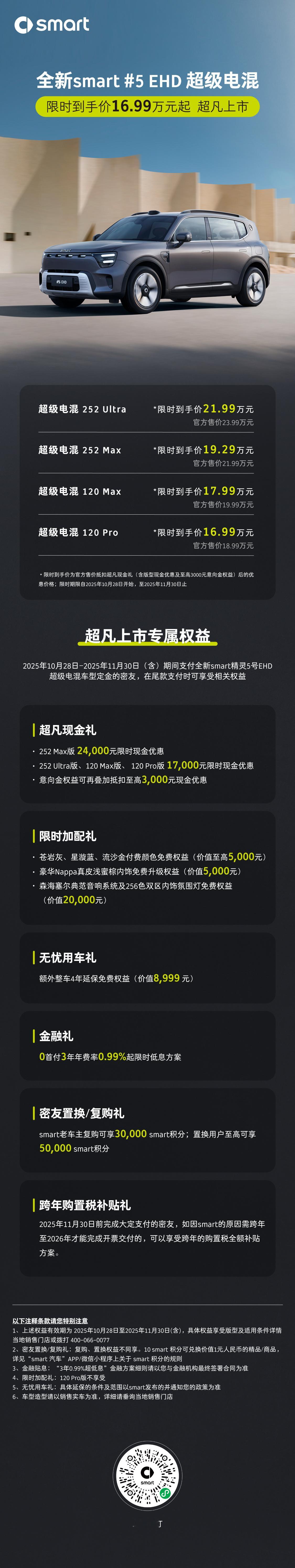 20万内豪华插混唯一选择16.99万精灵5号超级电混超凡上市 预算20万左右，想