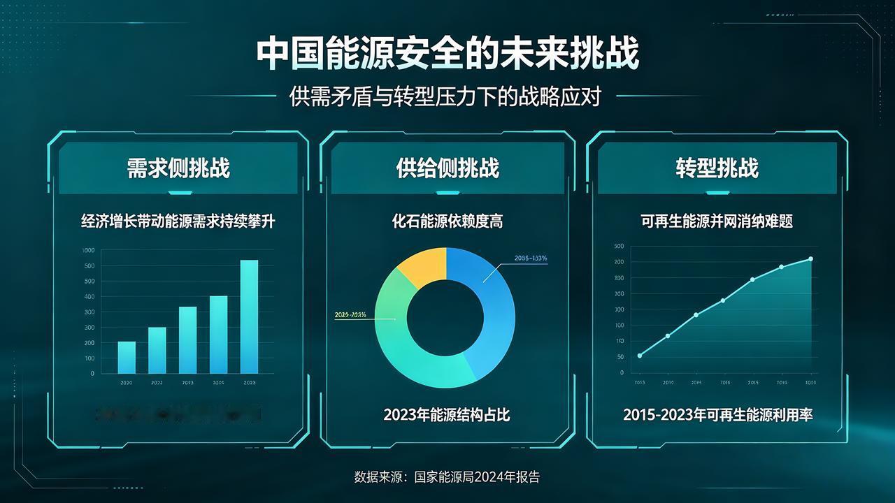 三大核心挑战
• 关键地缘通道风险：中国原油对外依存度超过70%，天然气达40%