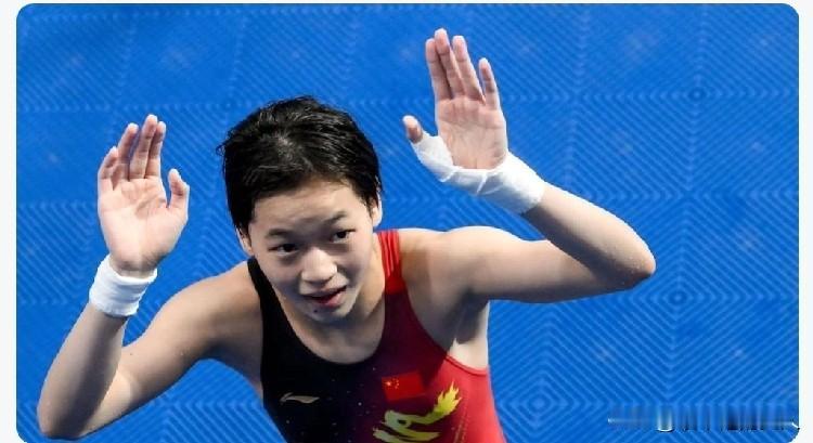 全红婵赛后发声:
       我真棒！
网友:你真棒！复出就为广东拿金牌，没有