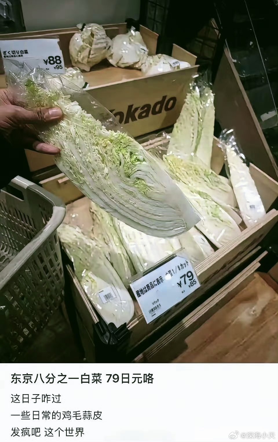 哇...日本人一颗白菜都会劈成八办来卖，就问你精不精致吧。俄方拒绝给日本供油日本