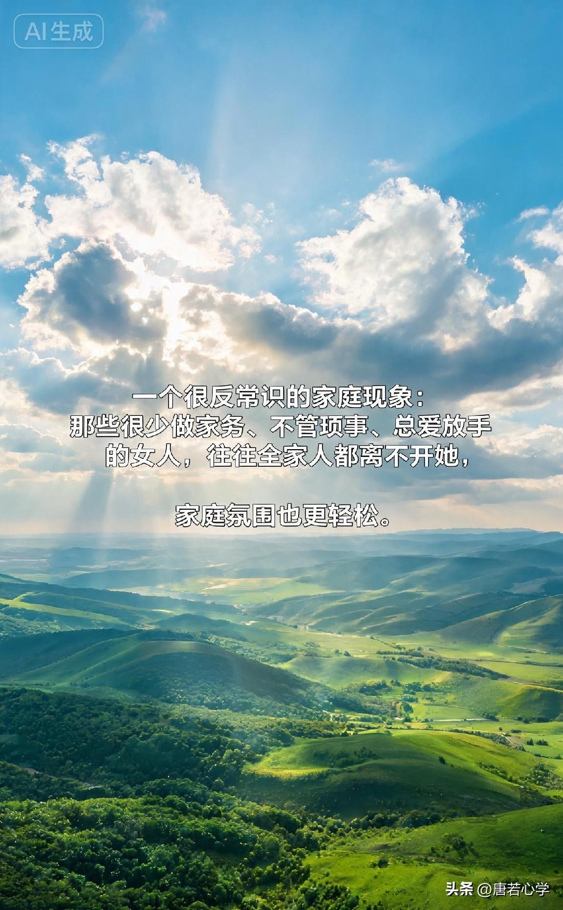 一个很反常识的家庭现象：那些很少做家务、不管琐事、总爱放手的女人，往往全家人都离