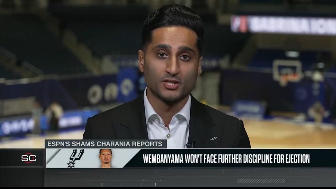 Shams在节目中解释了文班亚马为何没有被禁赛：“NBA官方做出这样的决策，主要