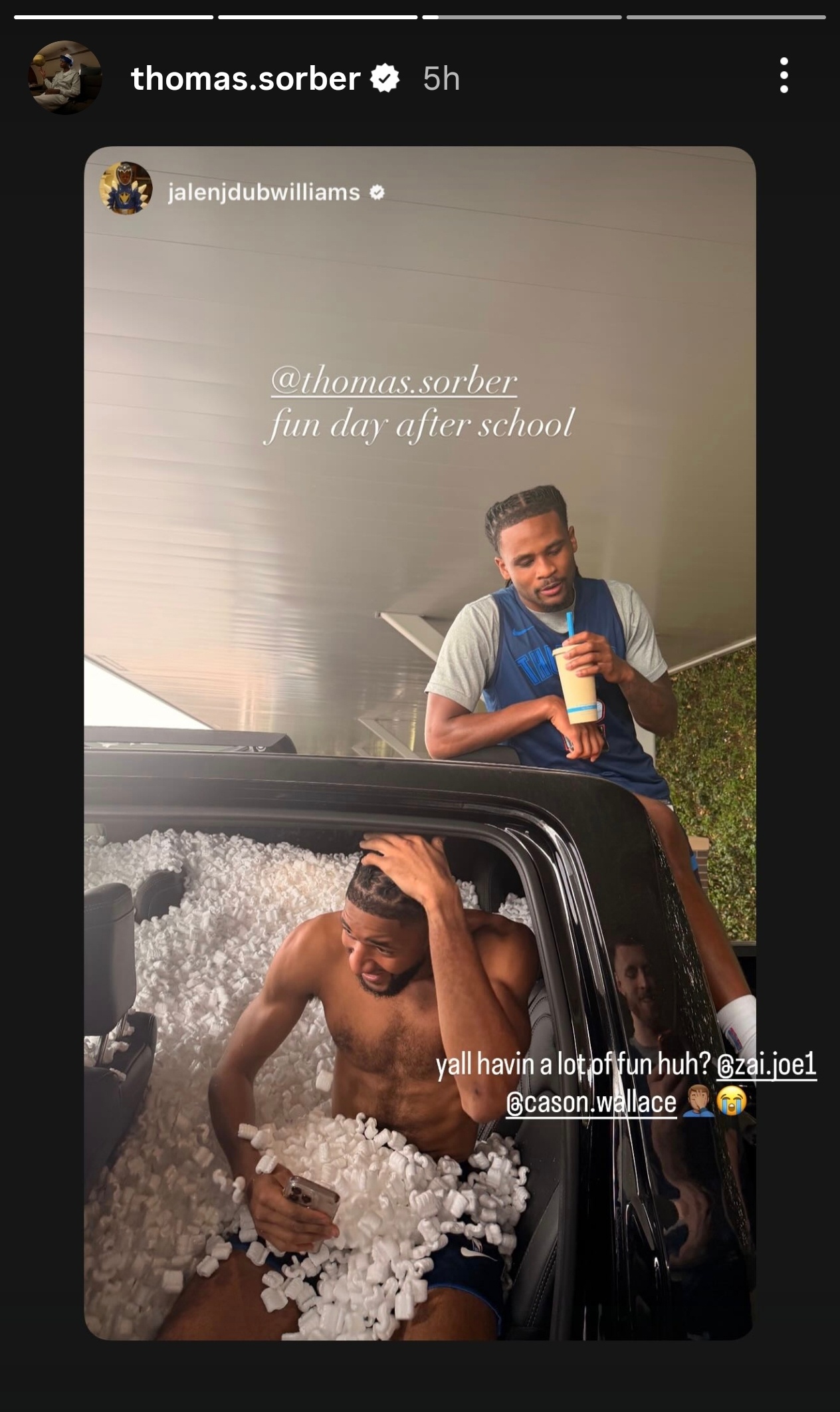 MVP结算页面，杰伦杰林晒照，索伯转发😂湖人vs雷霆雷霆