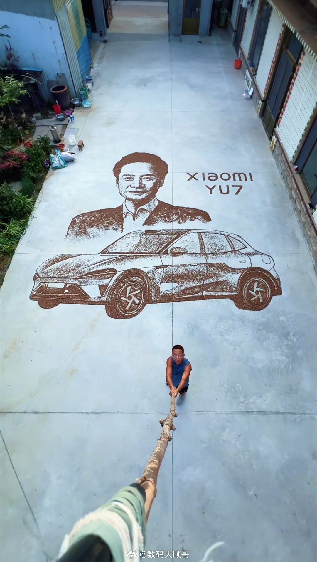 刷抖音刷到个博主，把雷总和小米YU7画得超像！绝了绝了～小米YU7 ​​​