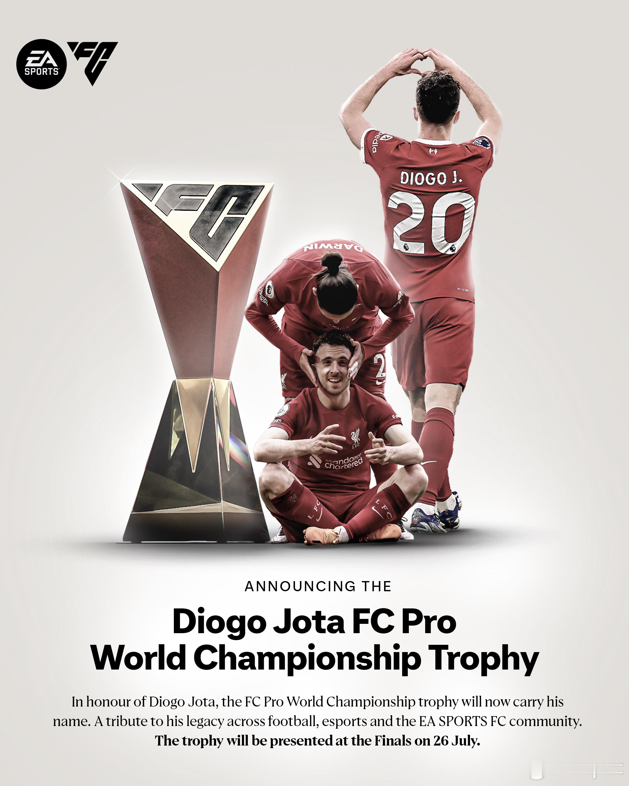 为纪念迭戈若塔。FC Pro World Championship冠军奖杯的名称