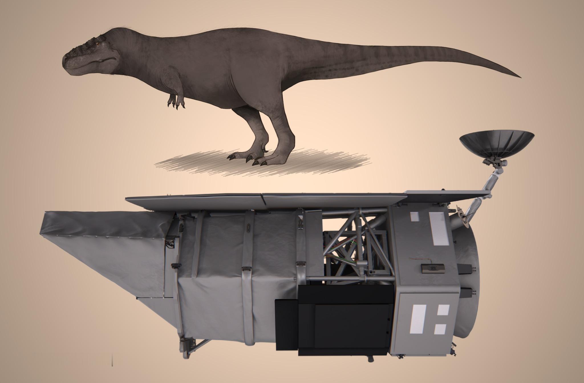 和这座“恐龙级”天文台一起庆祝国家恐龙日吧🦖NASA罗曼空间望远镜的长度和质量