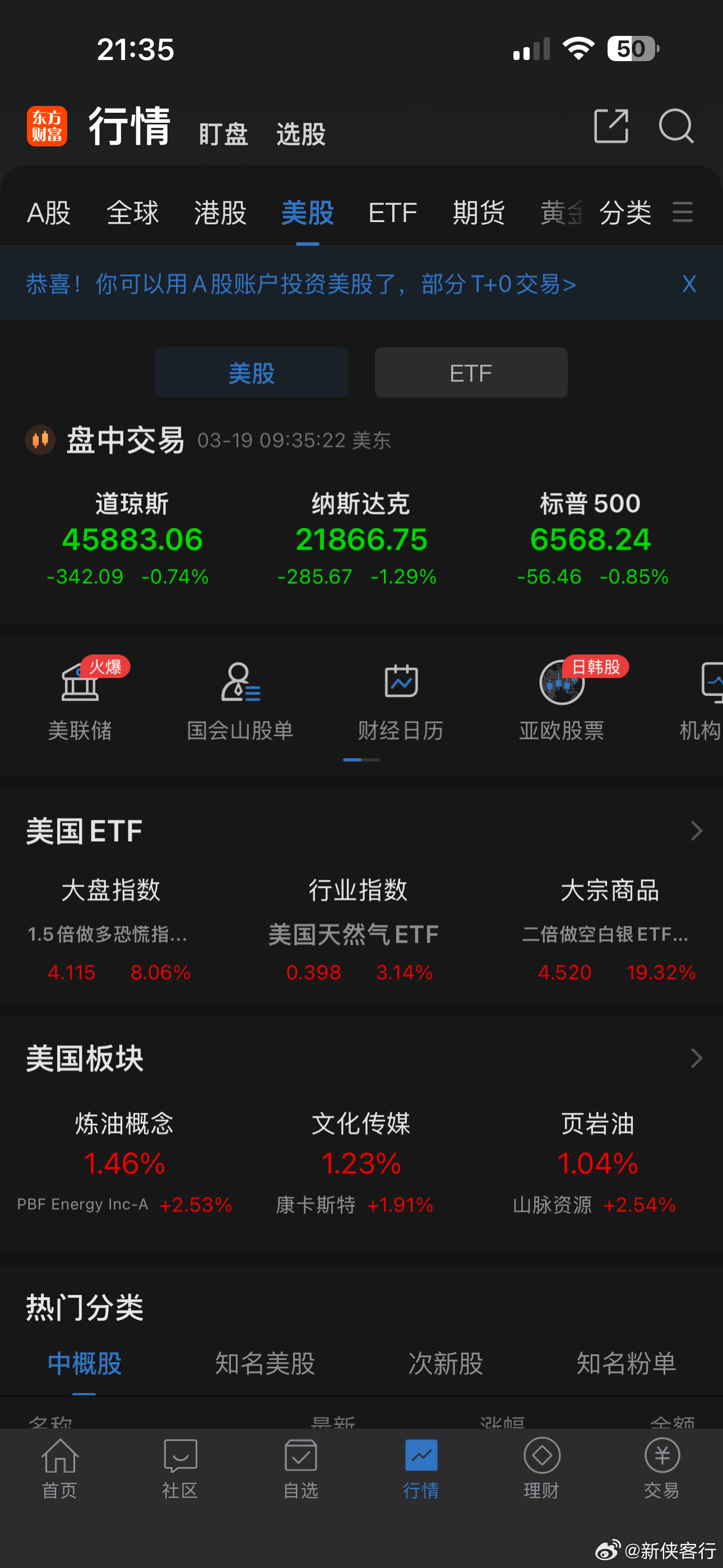 美股三大股指也全线下跌 