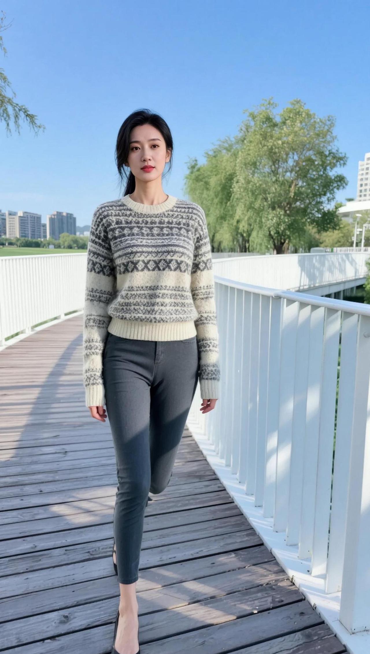 AI休闲生活照 随变ai随便玩 腿粗女孩 瑜伽裤穿搭 分享我的瑜伽裤穿搭