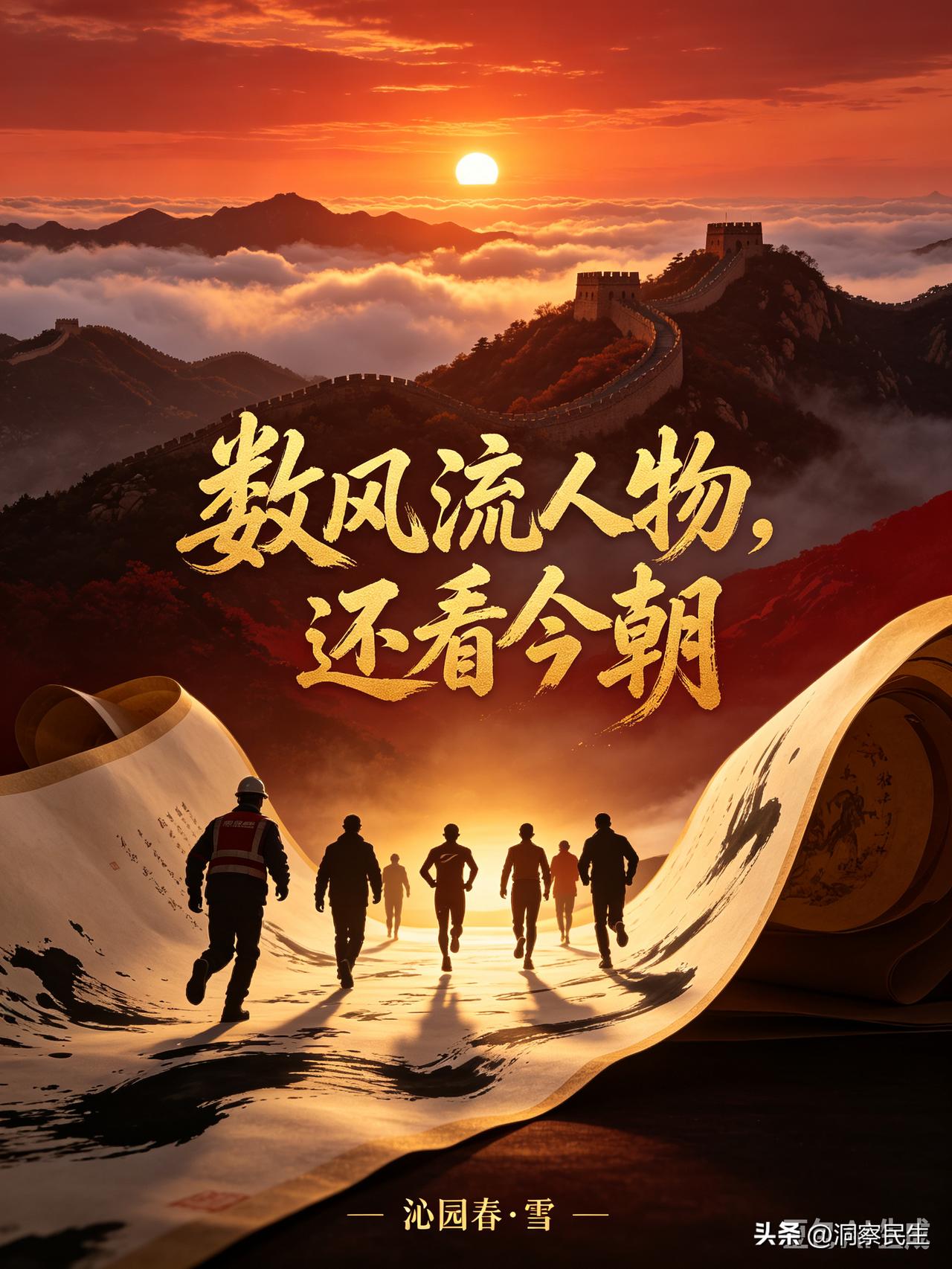 我最喜爱“俱往矣，数风流人物，还看今朝”。
回望历史，历代英雄都已成为过往。这句