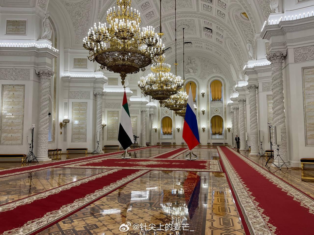 瓦洛佳小朋友  克里姆林宫圣乔治厅已为普京与阿联酋总统的会晤做好一切准备 