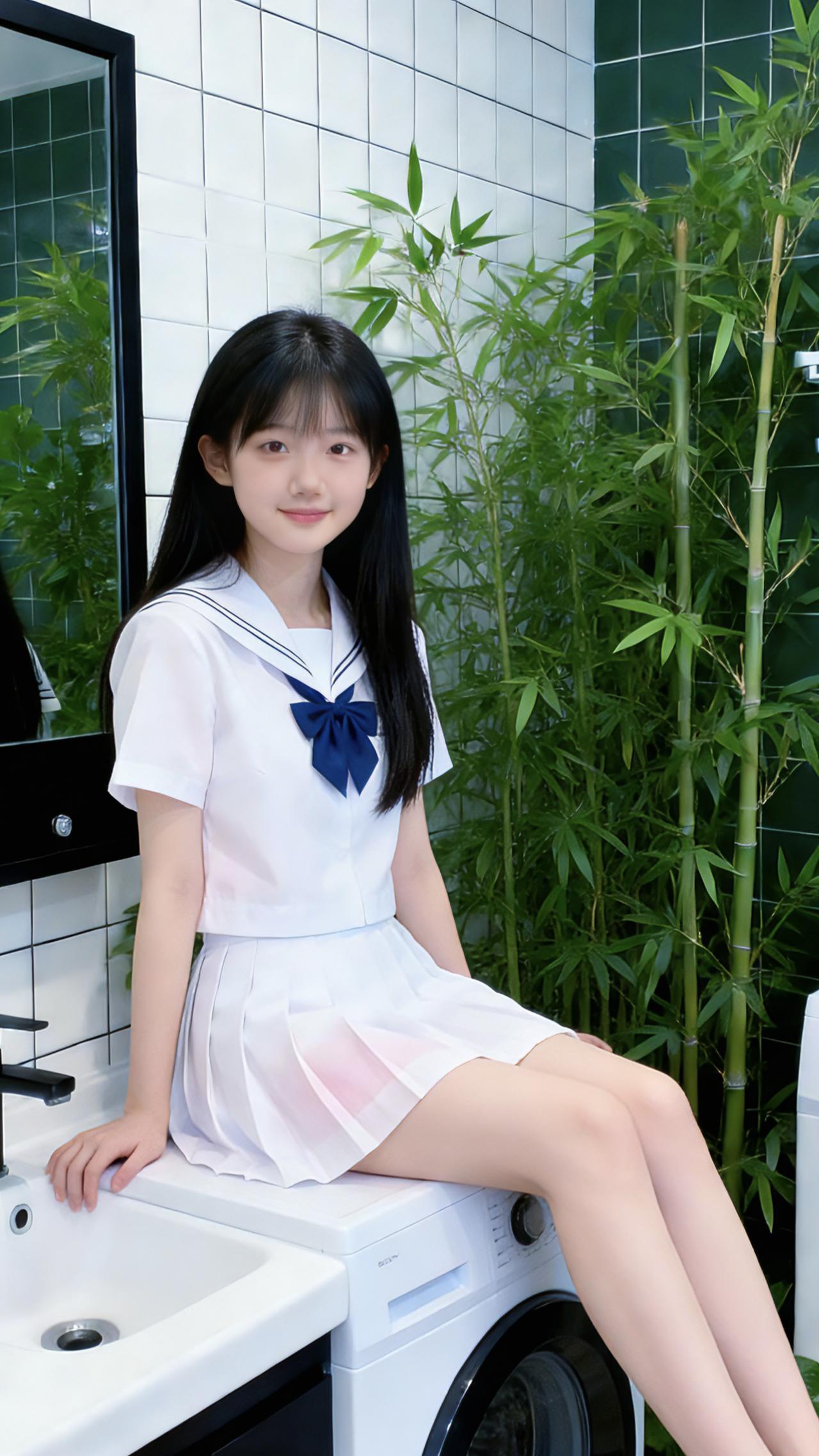 甜妹 清纯甜美 jk制服 美女 颜值