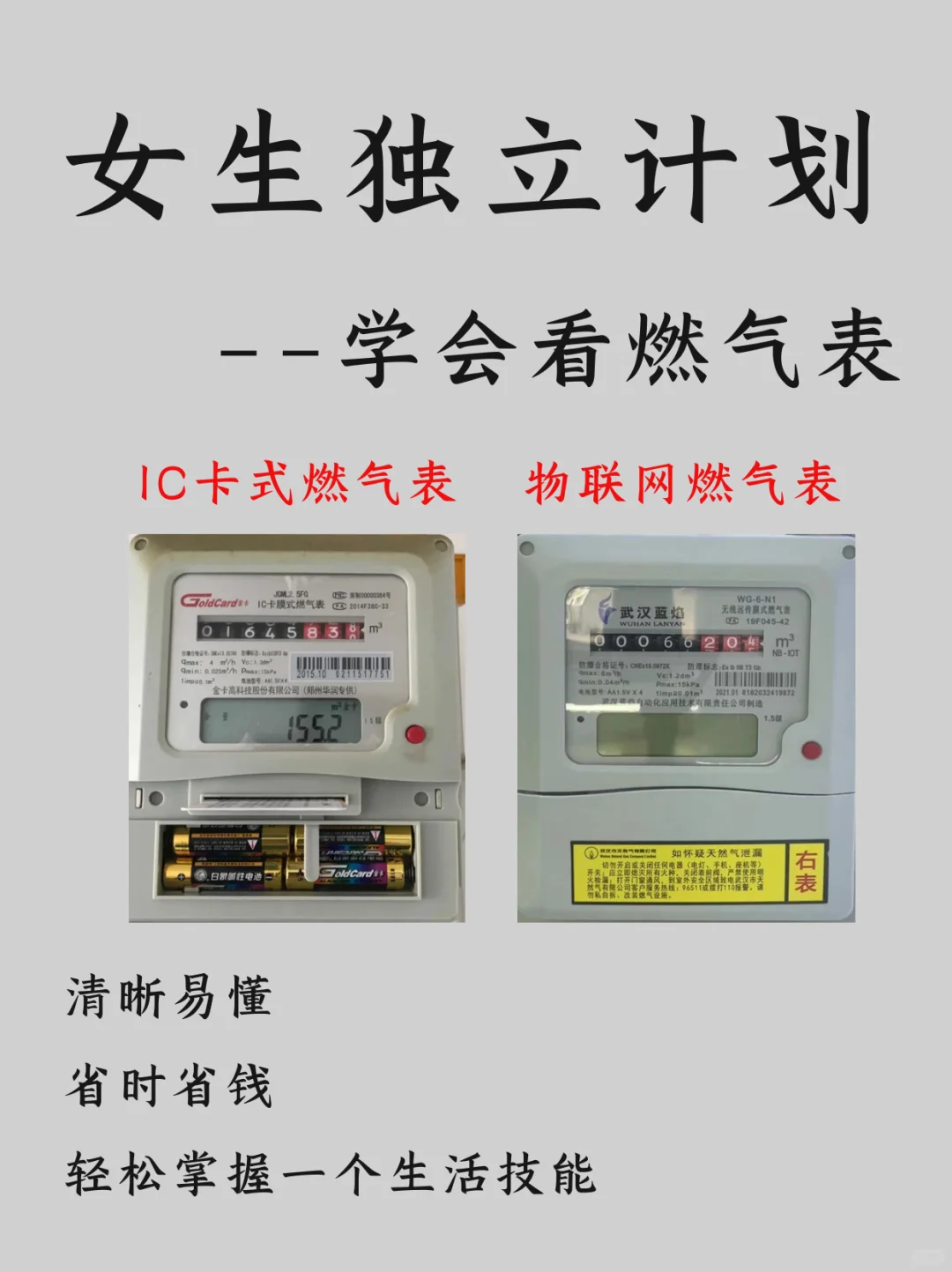 女生独立💪学会看燃气表｜租房不怕被坑啦👌