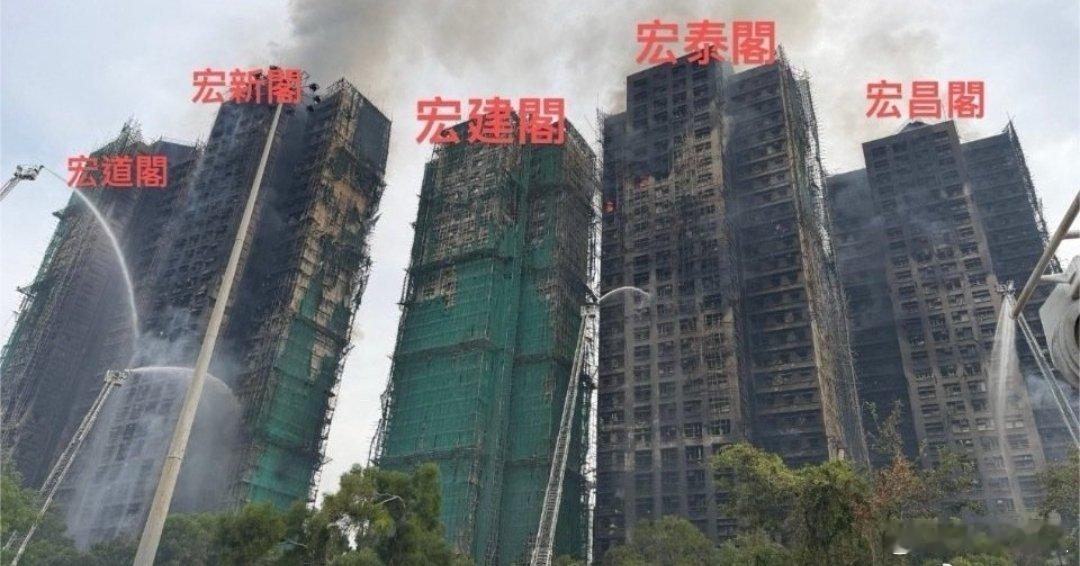 香港起火大楼已无大面积明火香港起火大楼前后对比照现在大火已经被控制，不到两天时间