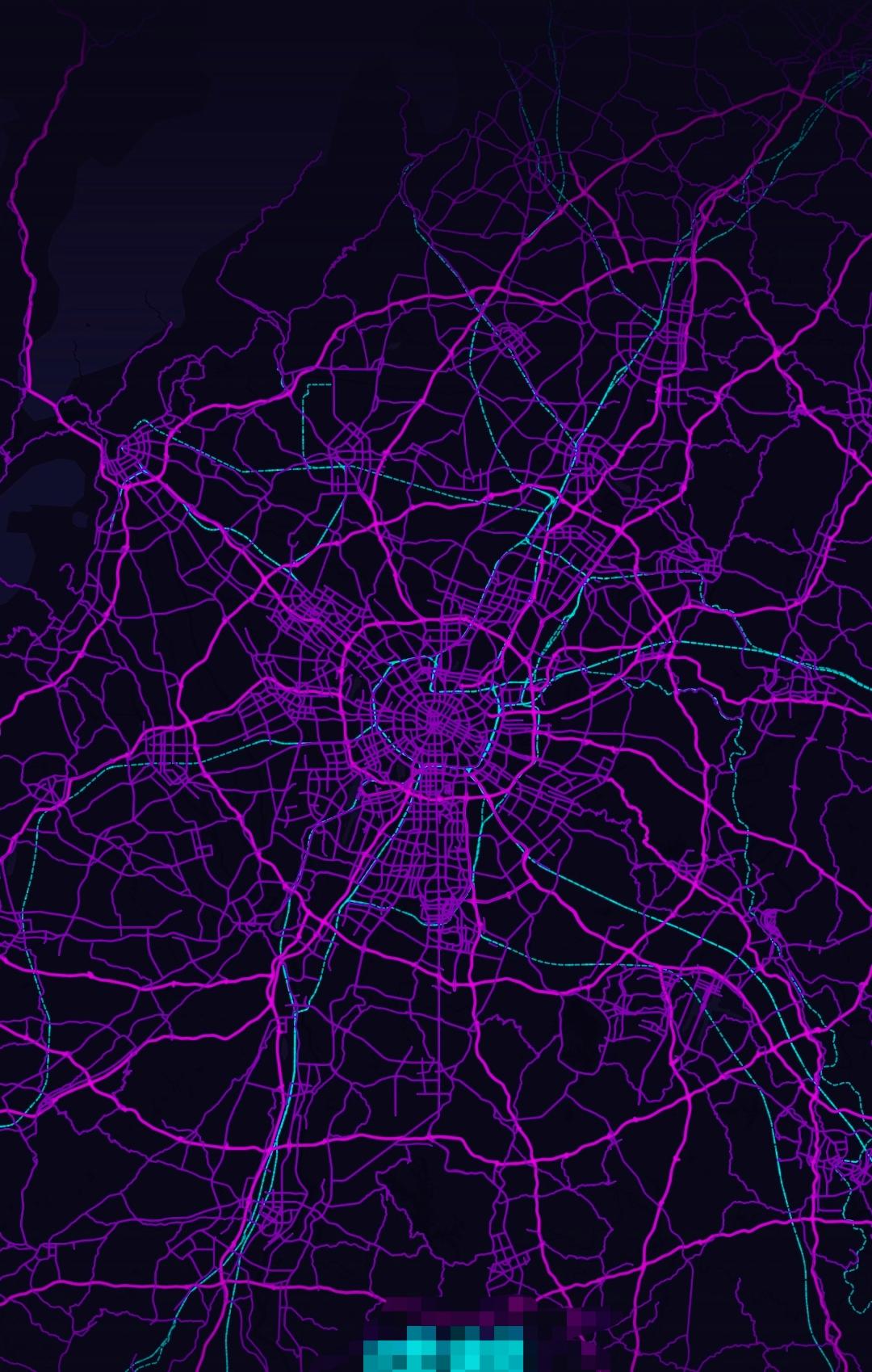 别被这凌乱的线条迷惑了，这就是一座城市的公路网。但是你未必能猜到它的名字，温馨提