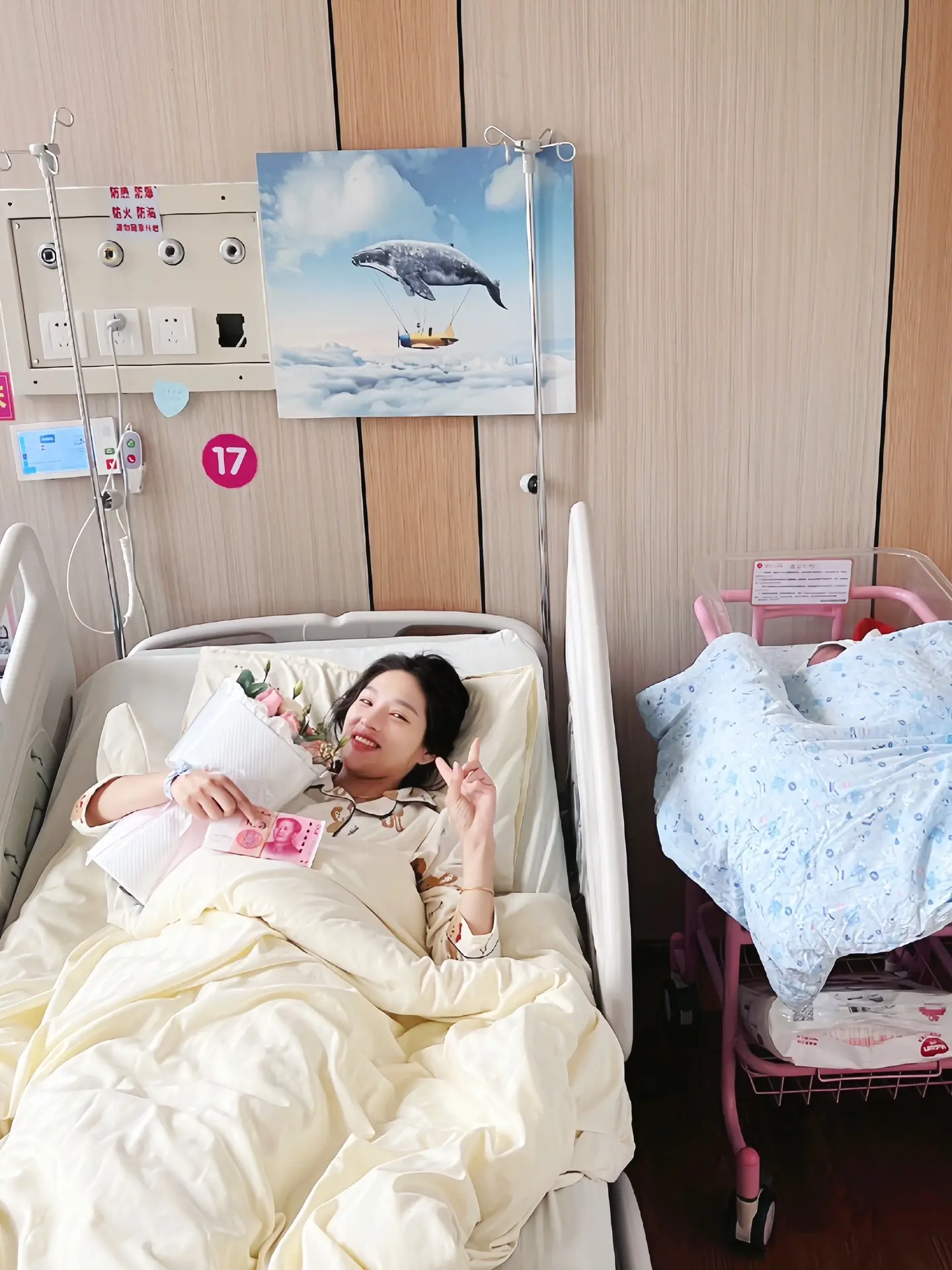 凌晨破水！ 终于等到你喜提皮夹克一枚母子平安 只愿你和哥哥往后平安喜乐健康成长