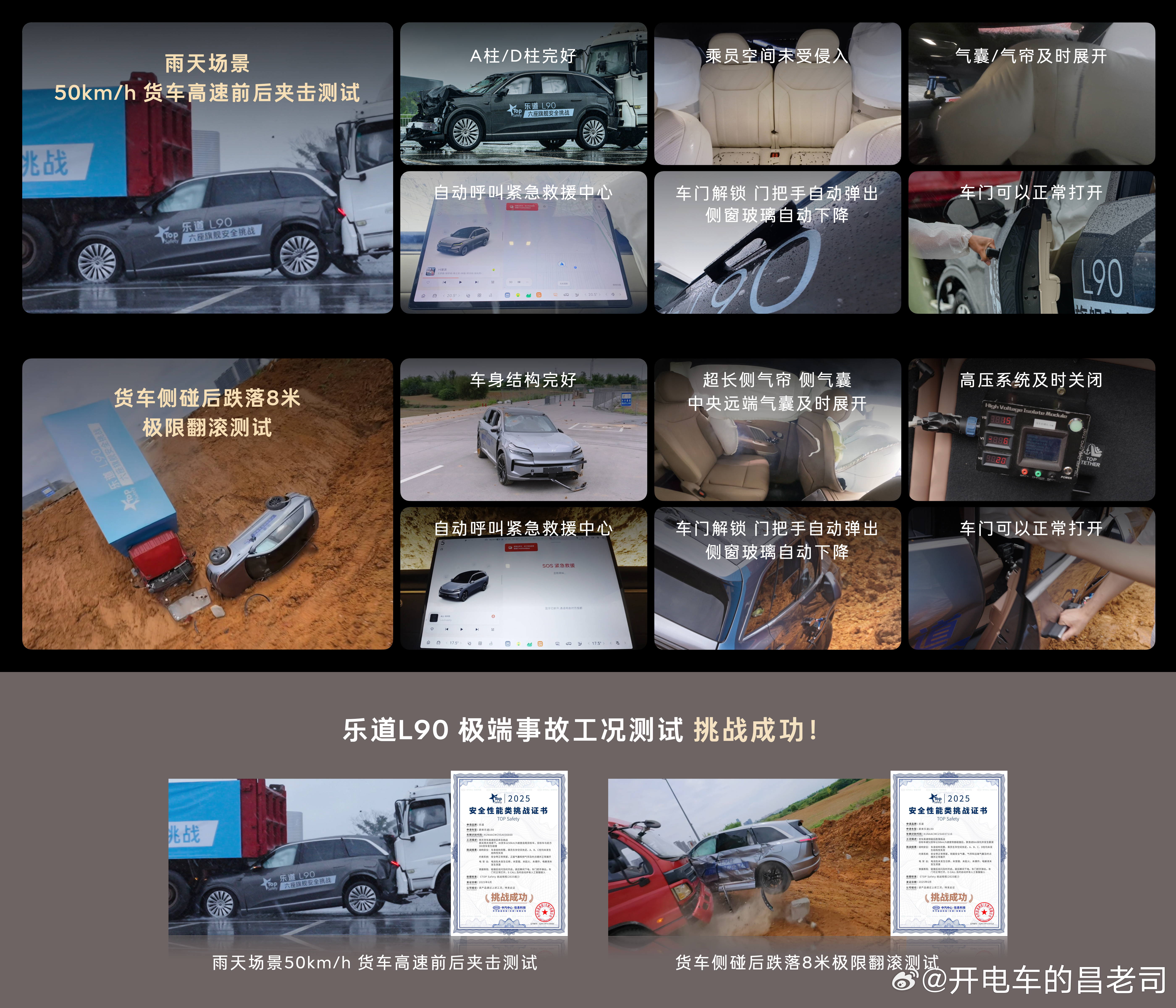 过分了啊！除了前两天放出来的50km/h雨天前后夹击测试，还有隐藏彩蛋:大货车侧