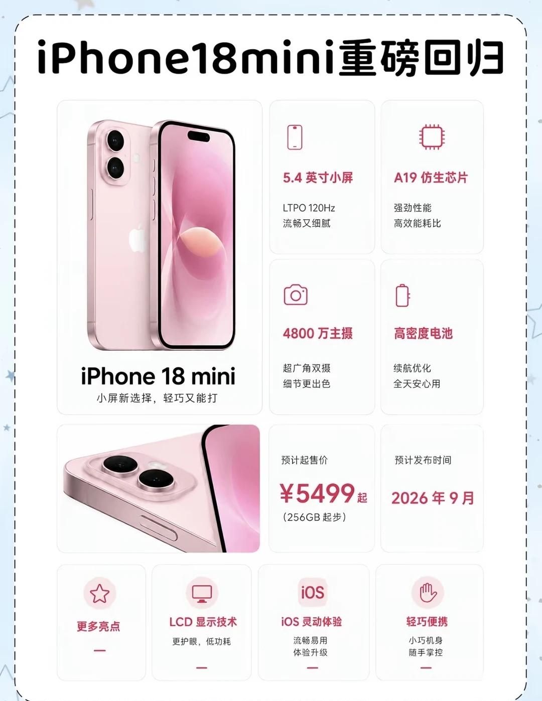 新机爆料，苹果18系列来了
泪目了，小屏回归了iphone小技巧 科技数码新鲜事