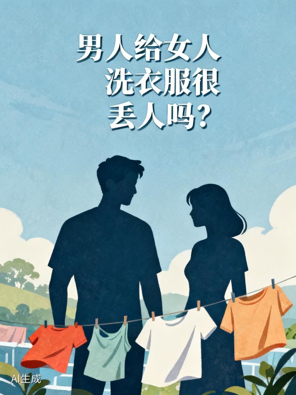 男人给女人洗衣服就丢人吗？
邻居王婶向人诉苦，说她儿媳一到天热就每天洗澡换衣，还