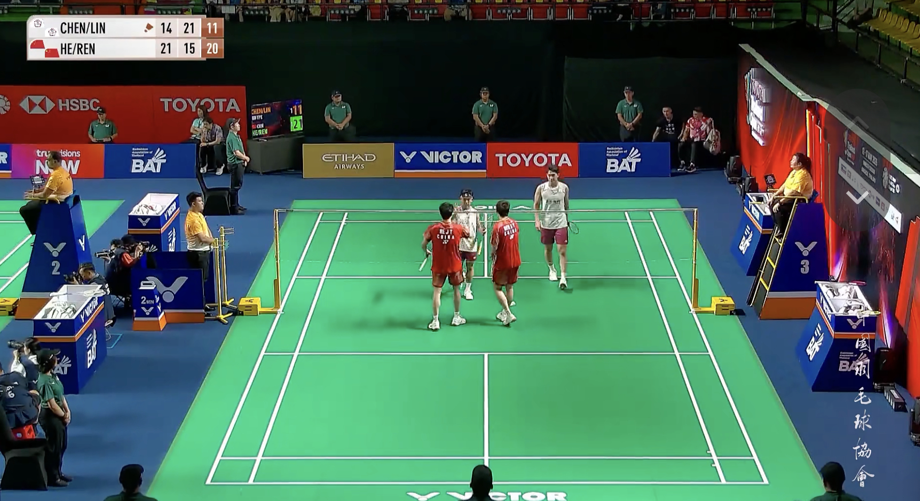 何济霆/任翔宇🇨🇳 21-14、15-21、21-11 陈子睿/林煜杰半决赛