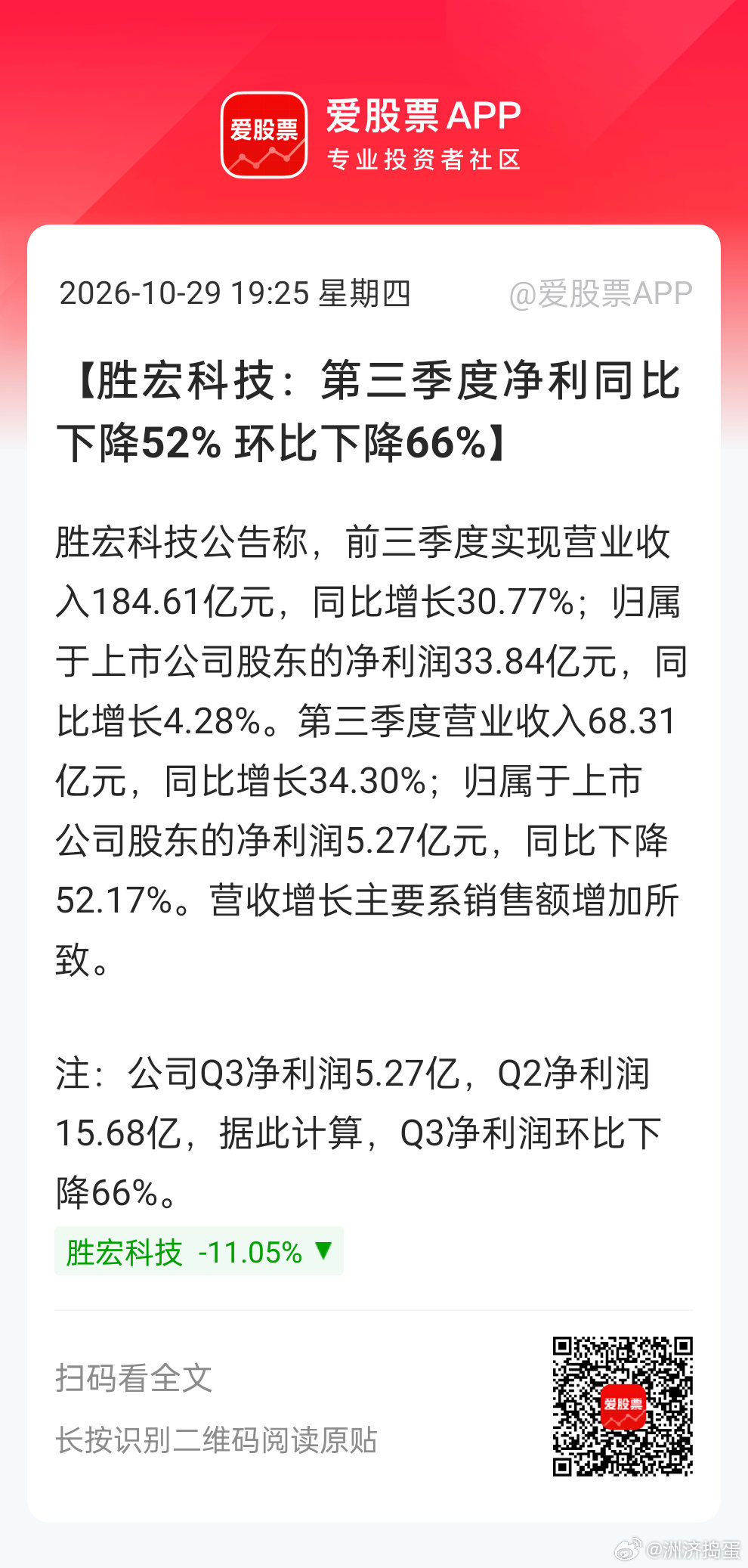 胜宏科技今年的增长真的很弱。。难道消费端产品拖累了。。第三季度扣非还增长，但是总