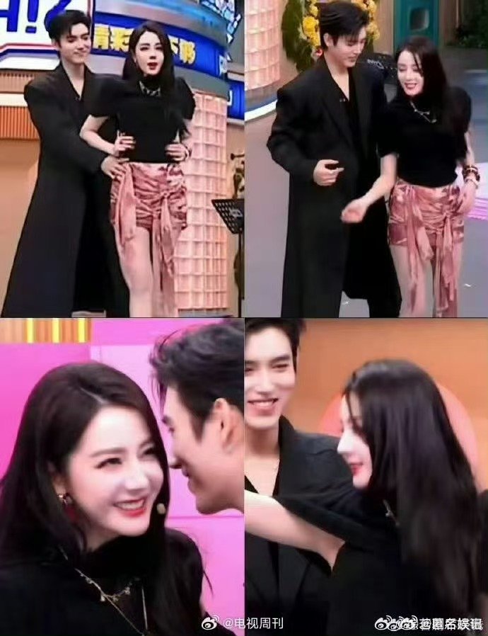 迪丽热巴陈飞宇姐狗饭真香你好星期六姐狗饭真香预警，热巴陈飞宇同框互动，每一帧都好