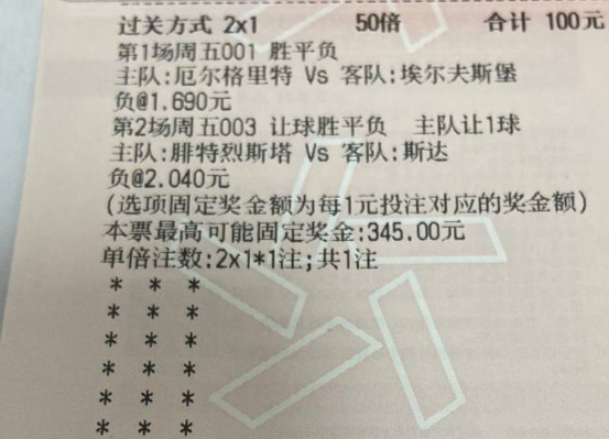 精选二串冲 