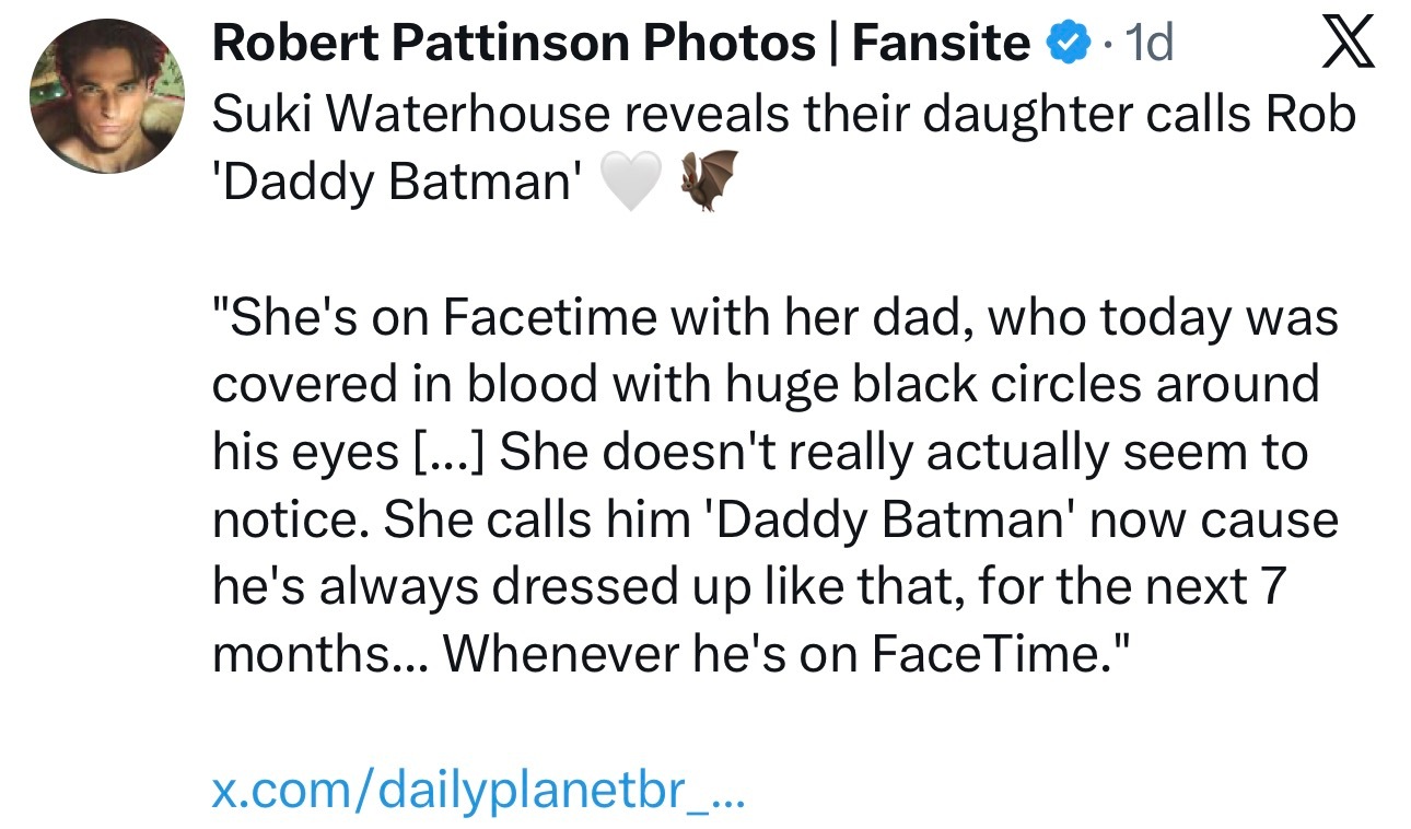 叫Daddy Batman也太萌啦