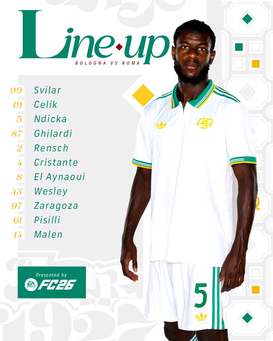 科内肌肉疲劳缺席，萨拉戈萨首发搭档马伦，克里斯坦特顶上前腰位斯维拉尔 / 切利克