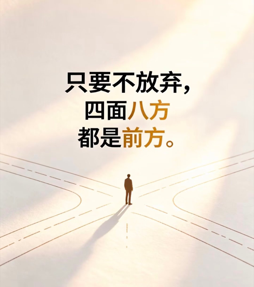 不要害怕选择，也不要畏惧迷茫。真正困住人的从来不是道路，而是轻易放弃的念头。只要