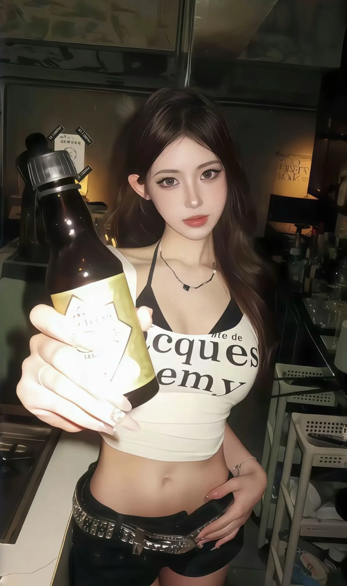 美女模特 裤装搭配