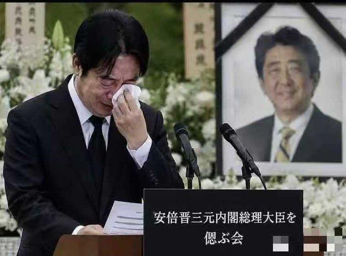 就在七七事变这个承载民族伤痛的特殊节点，赖清德在社交平台用日语发文悼念安倍晋三，