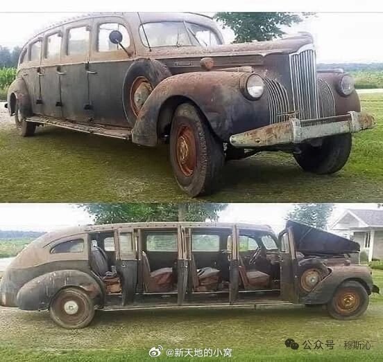 经典老车 1941年帕卡德90 Eight四门敞篷旅游巴士。 