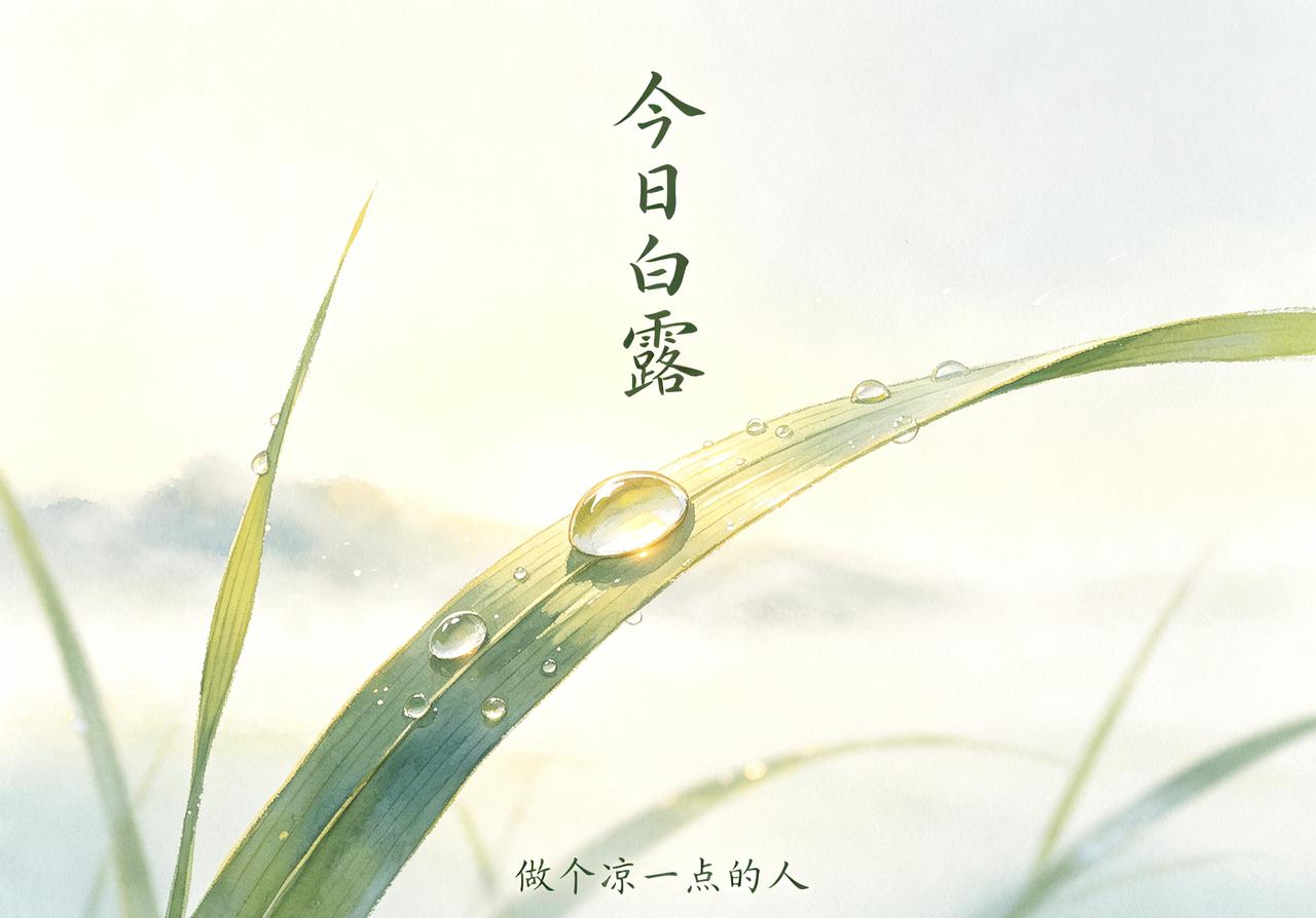 今日白露：人到秋天，学会做一个“凉一点”的成年人！
 
每年一到白露，总能明显感