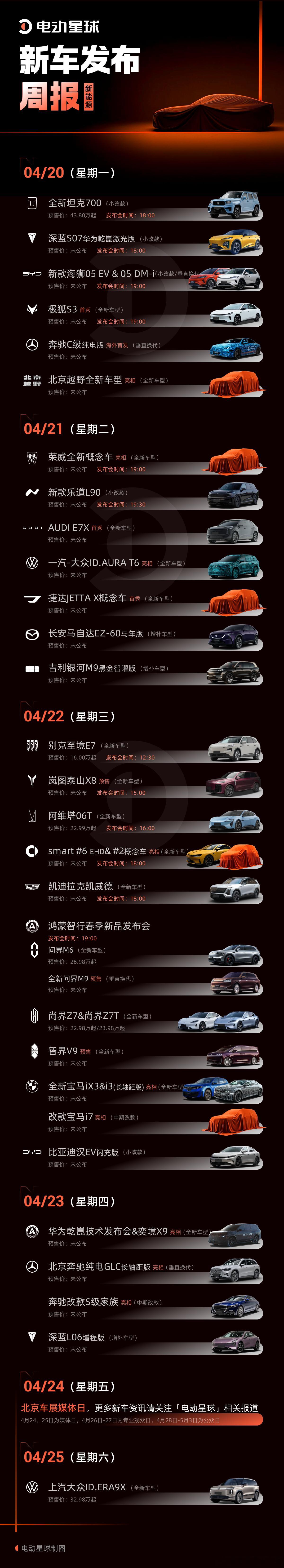 本周新车盘点，全新问界 M9 真的来了！北京车展前夕车圈真的太热闹了！各大品牌密