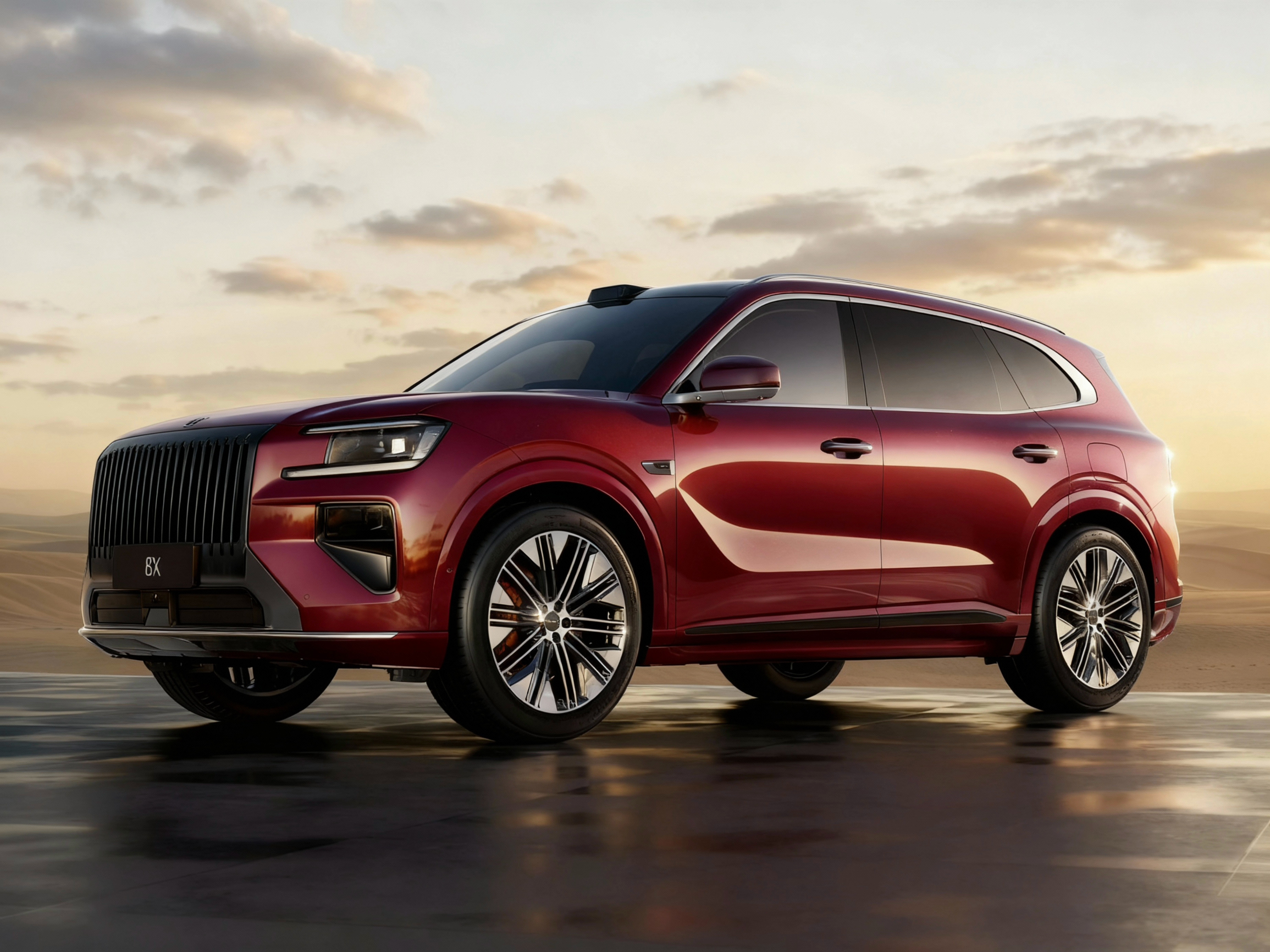 我把极氪8X的中网换成了黑色，有没有好看很多？