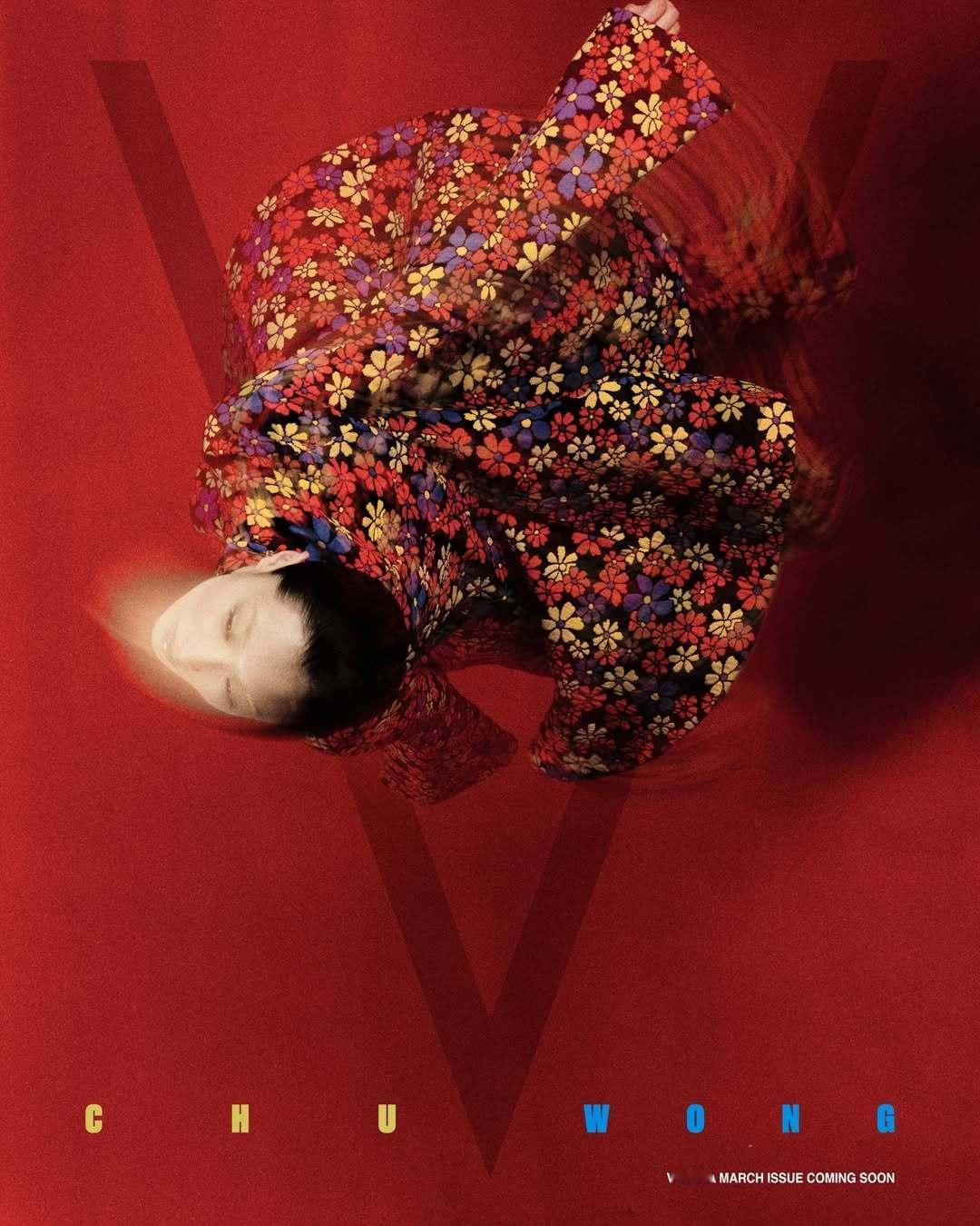 高级红以及俯拍镜头把CELINE 2026 春夏系列三色花卉元素的裙子拍得过分美