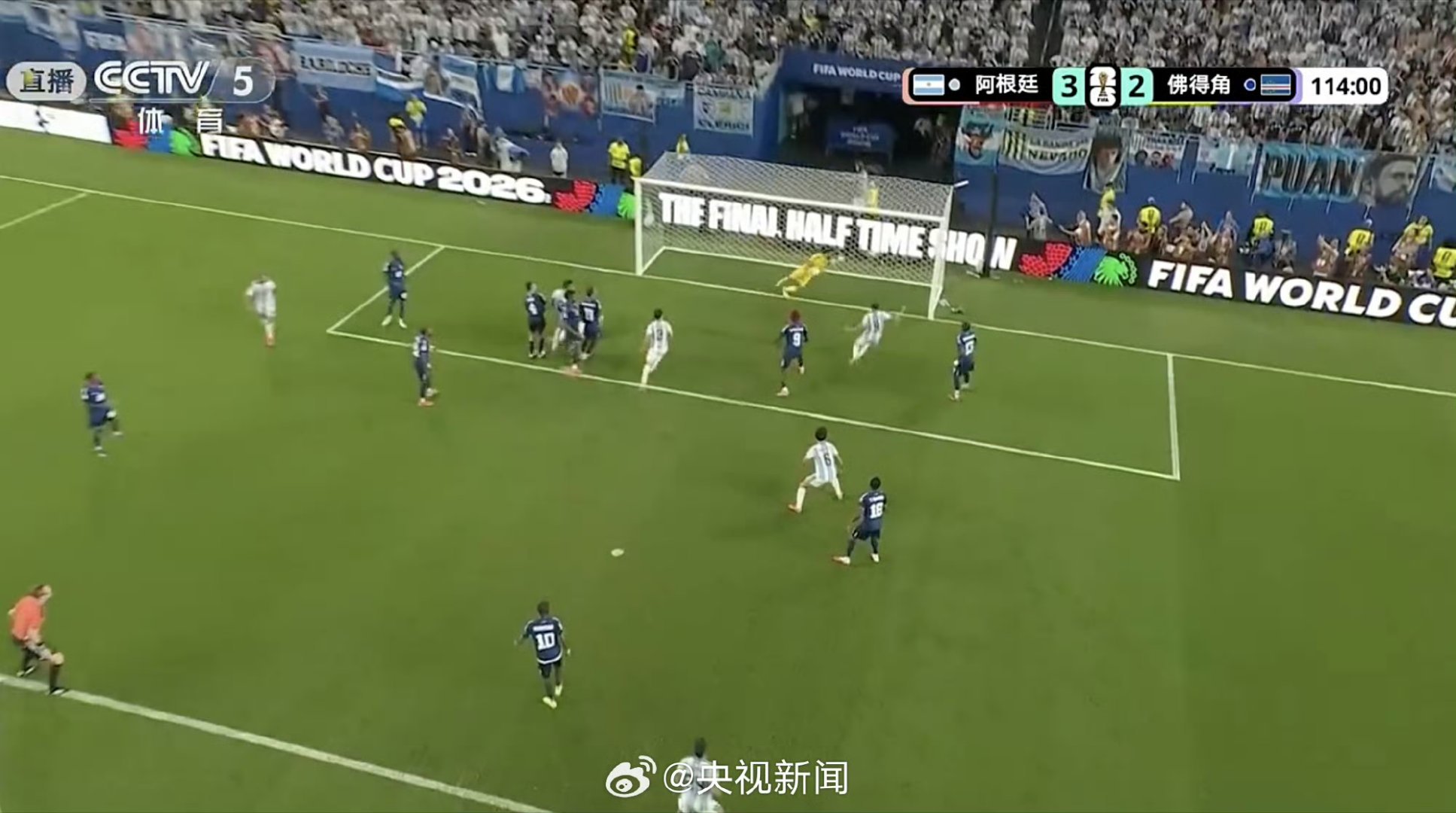 【#佛得角乌龙球#】 目前，阿根廷3比2佛得角。 