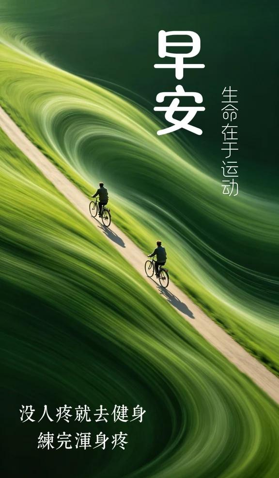 早安你好
生命在于运动。没人疼就去健身，练完浑身疼。
愿一切美好与我们相伴 早安