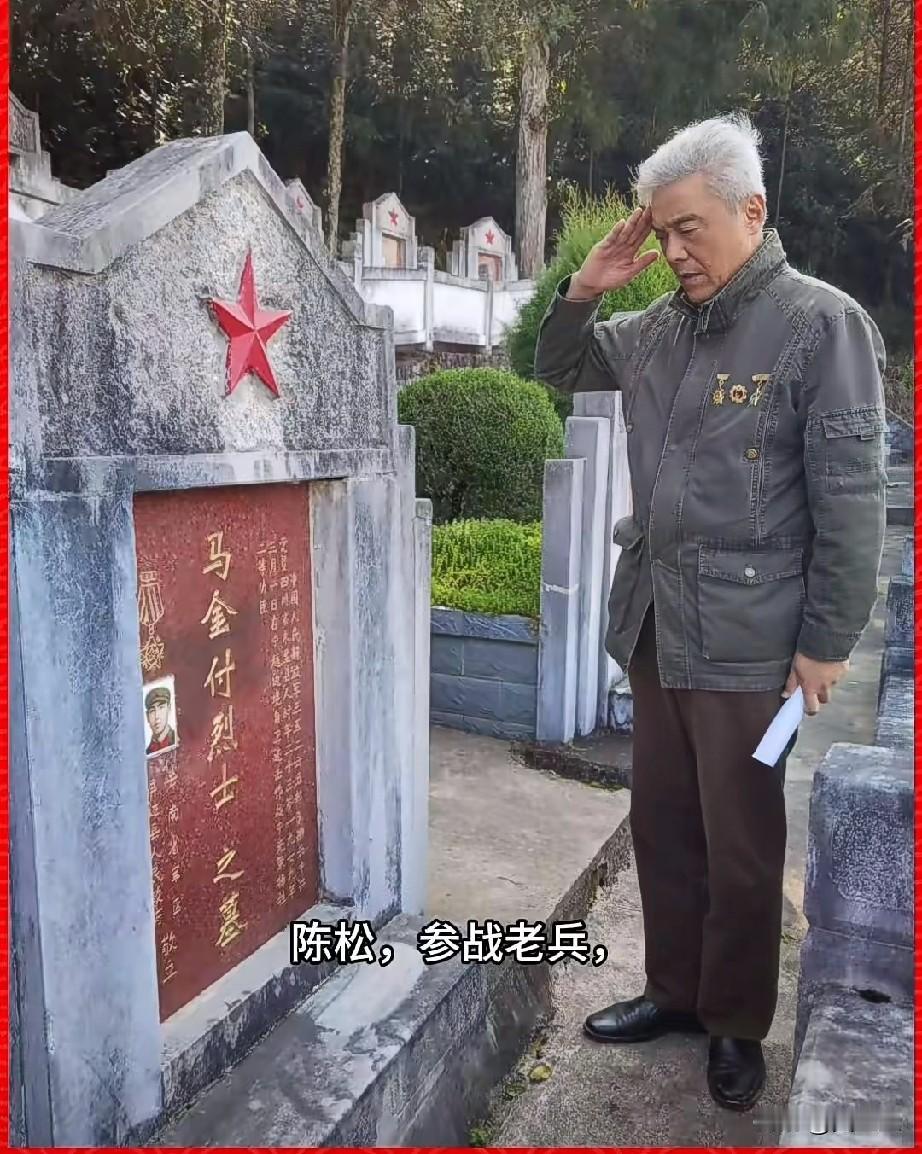 陈松，参战老兵
数十年坚持开展南疆祭奠之旅，先后前往屏边烈士陵园、松山大战遗址纪