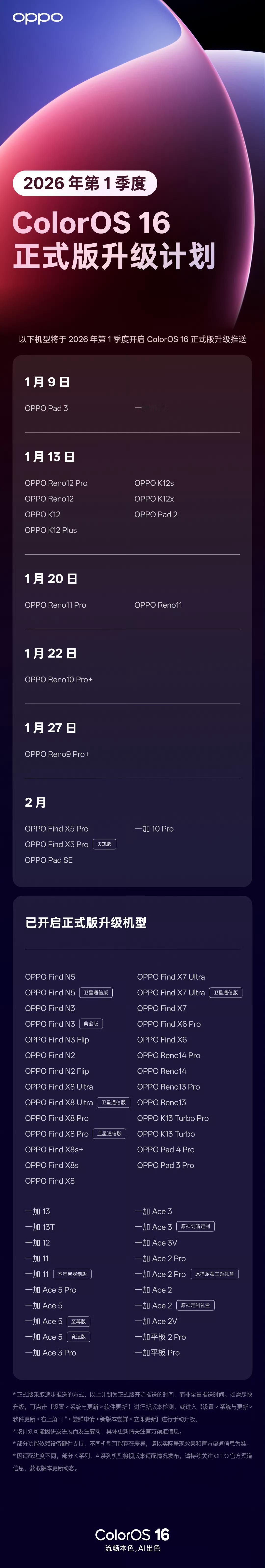 OPPO这种精确到每一天的推送计划真的挺好的，再也不用眼巴巴地等了。 