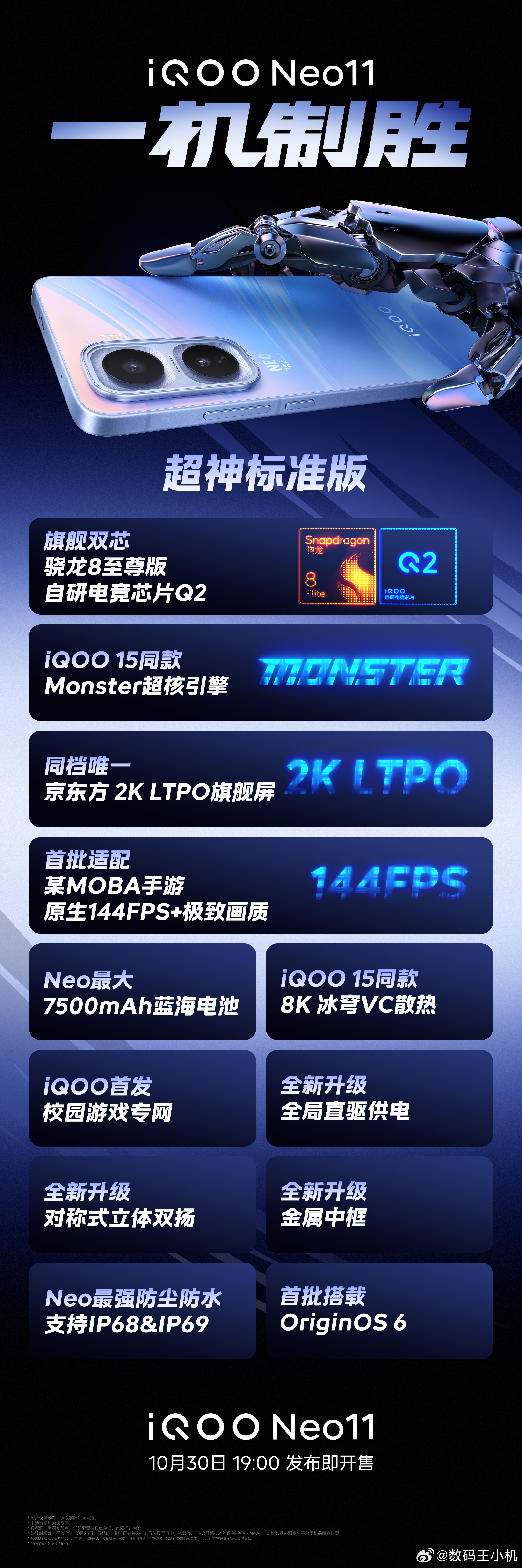 超神标准版，一机制胜！行业唯一2K屏+7500mAh性能旗舰！同时搭载iQOO 