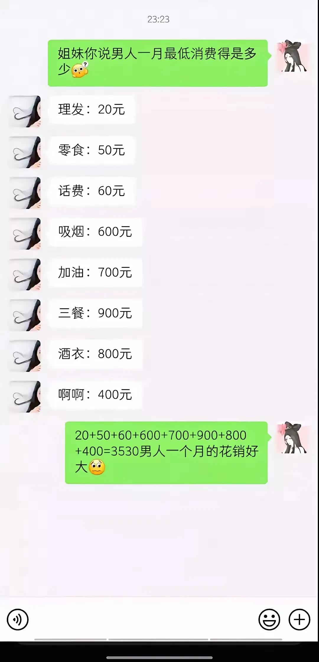 5000块足够大部分男人一个月的开销了。

#搞笑段子#