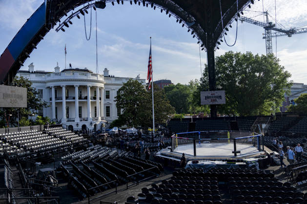 川总心心念念的白宫 UFC 竞技场（UFC Freedom 250）真建起了了，